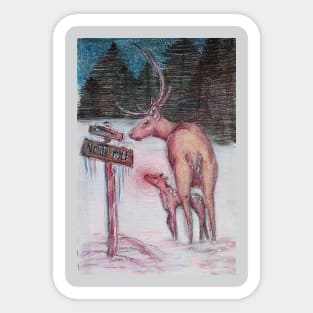 Rudolph Fawn Sticker